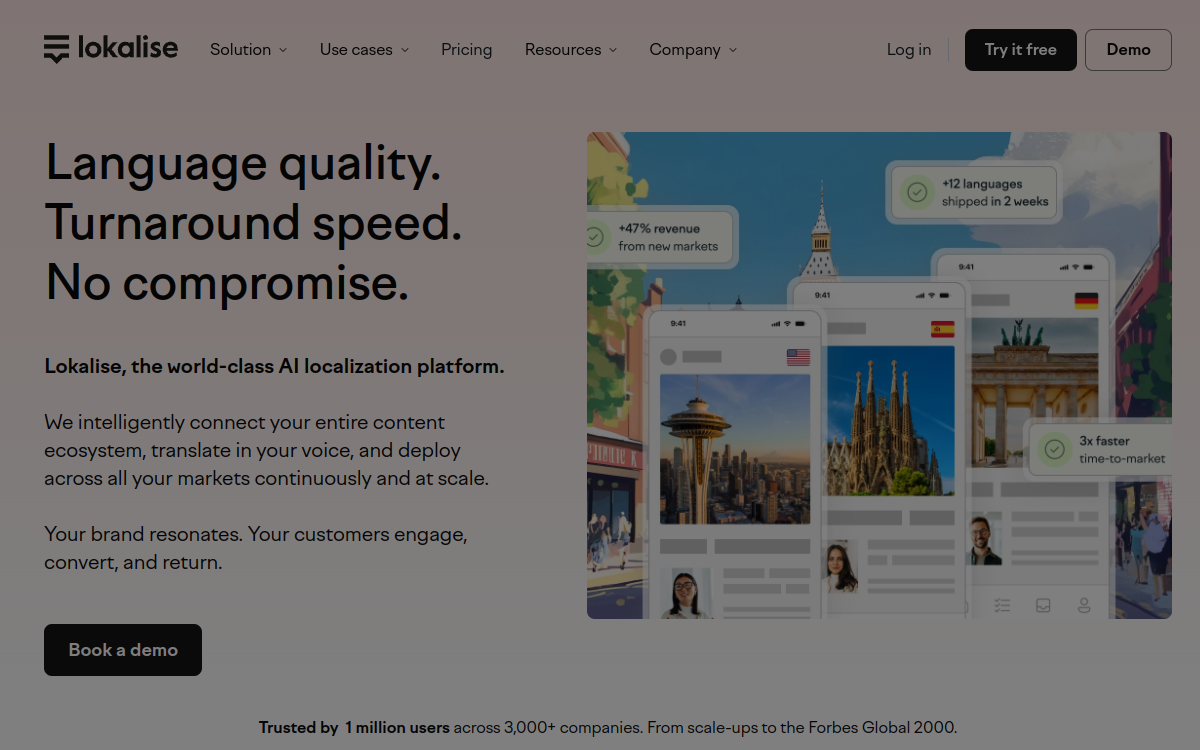 Lokalise website preview