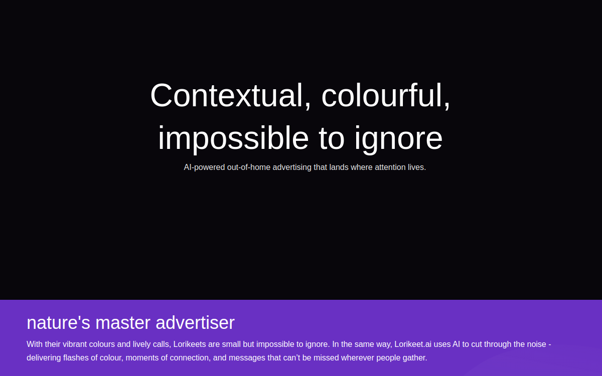 Lorikeet website preview