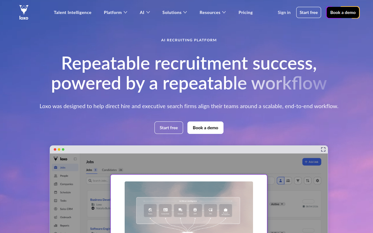 Loxo website preview