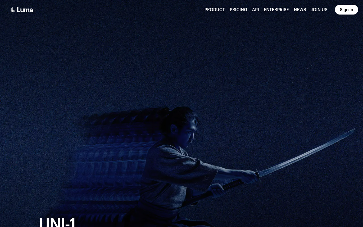 Screenshot di Luma Uni-1