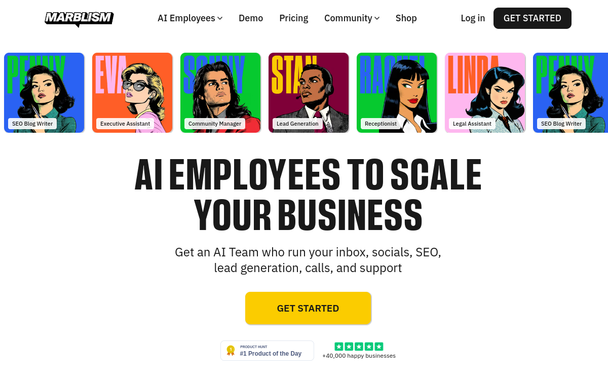 Marblism website preview