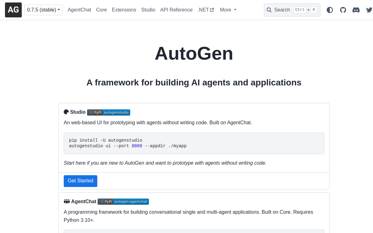 Screenshot di AutoGen