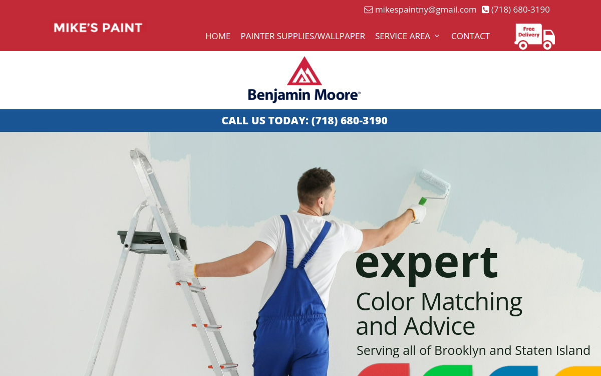 Mike's Paint and Wallpaper website screenshot