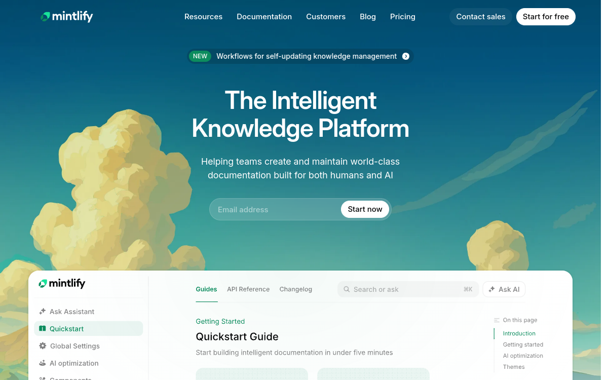 Mintlify website preview