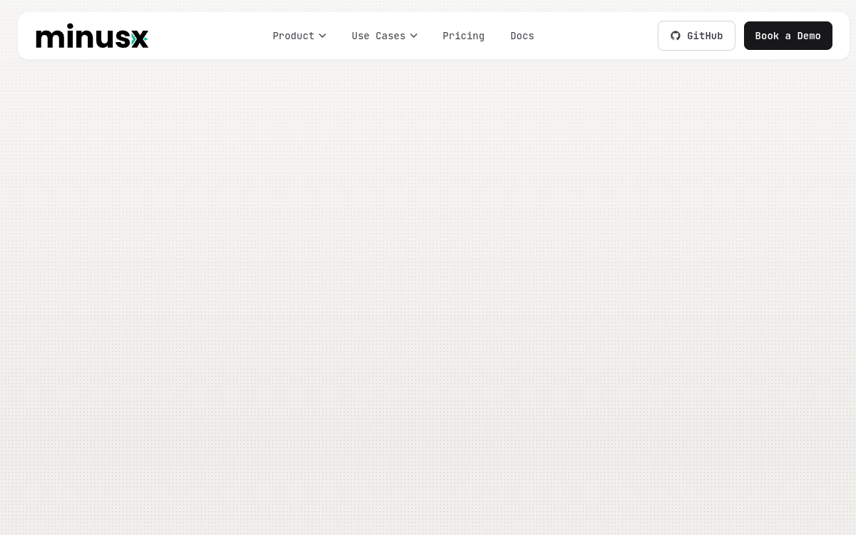 MinusX website preview