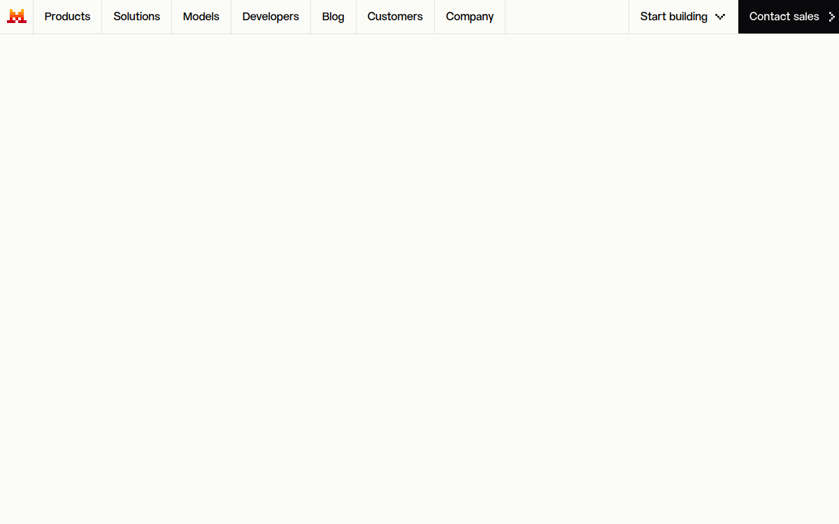 Mistral AI website preview