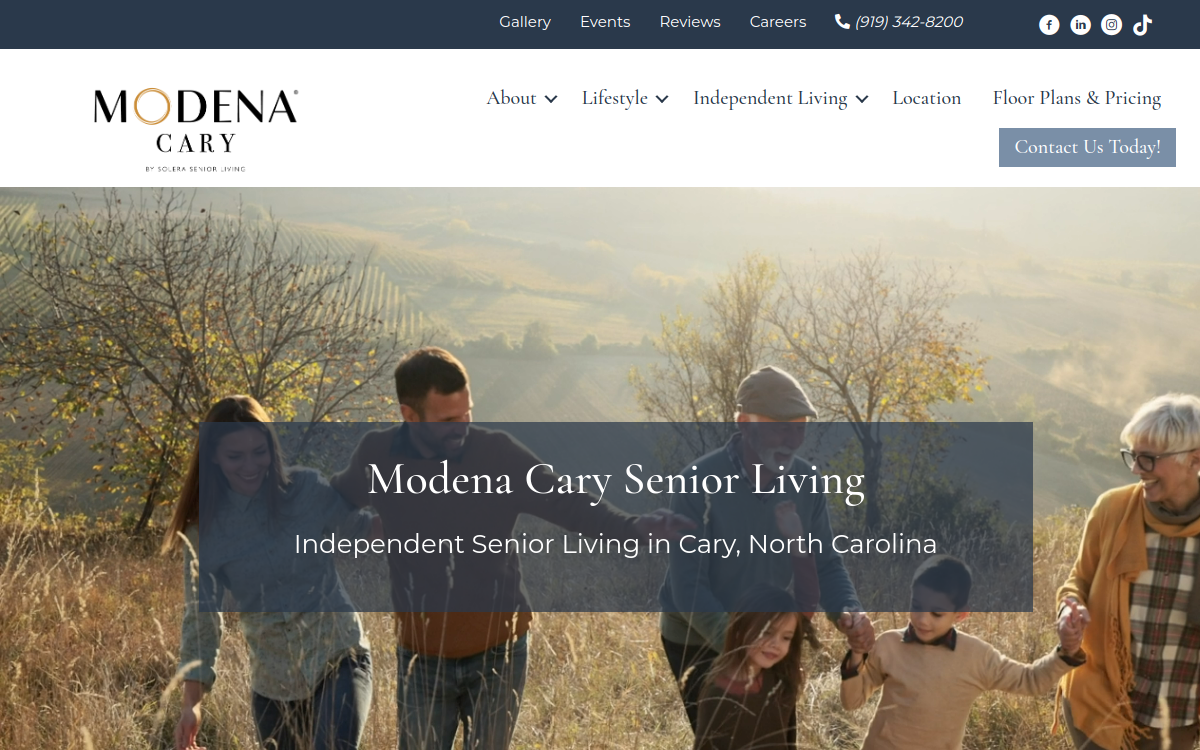 Modena Cary website screenshot