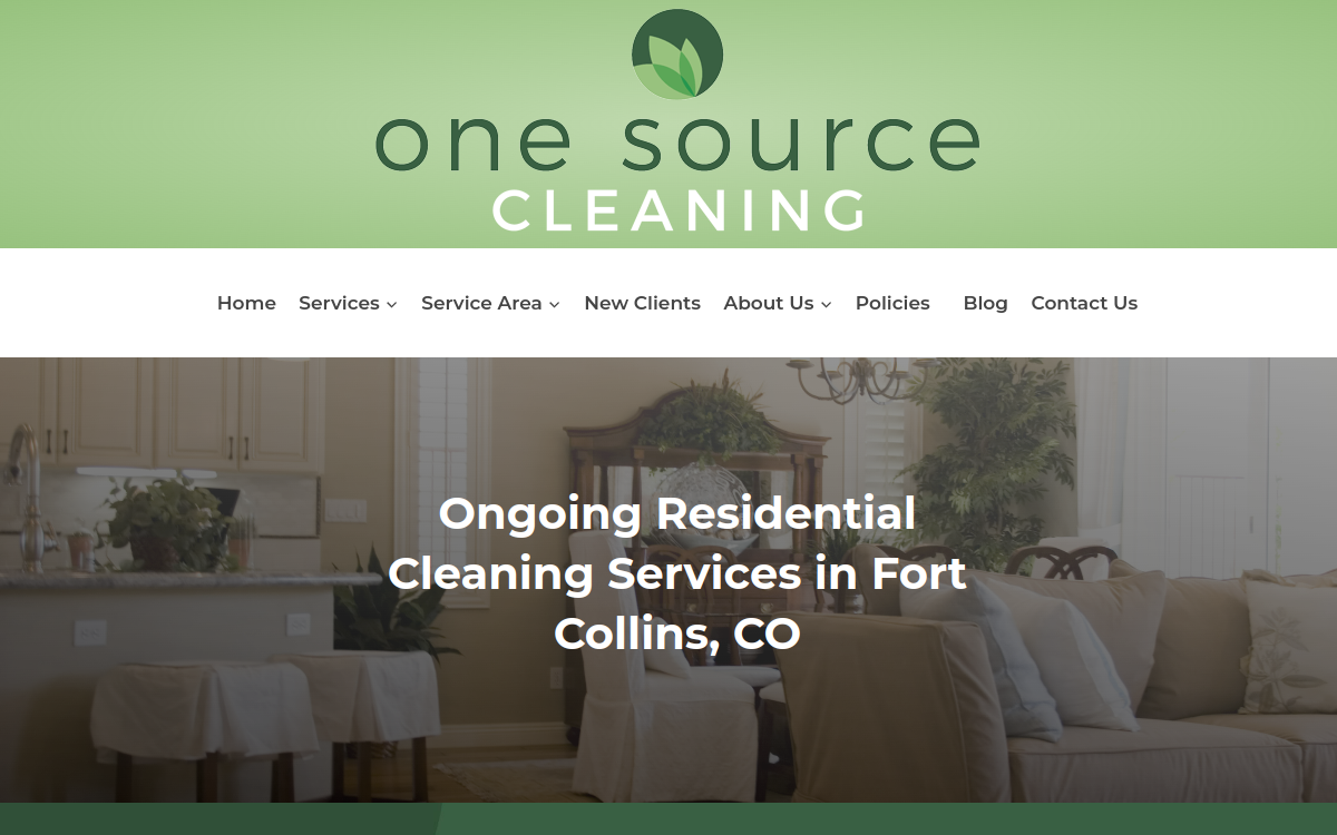 One Source Cleaning website screenshot