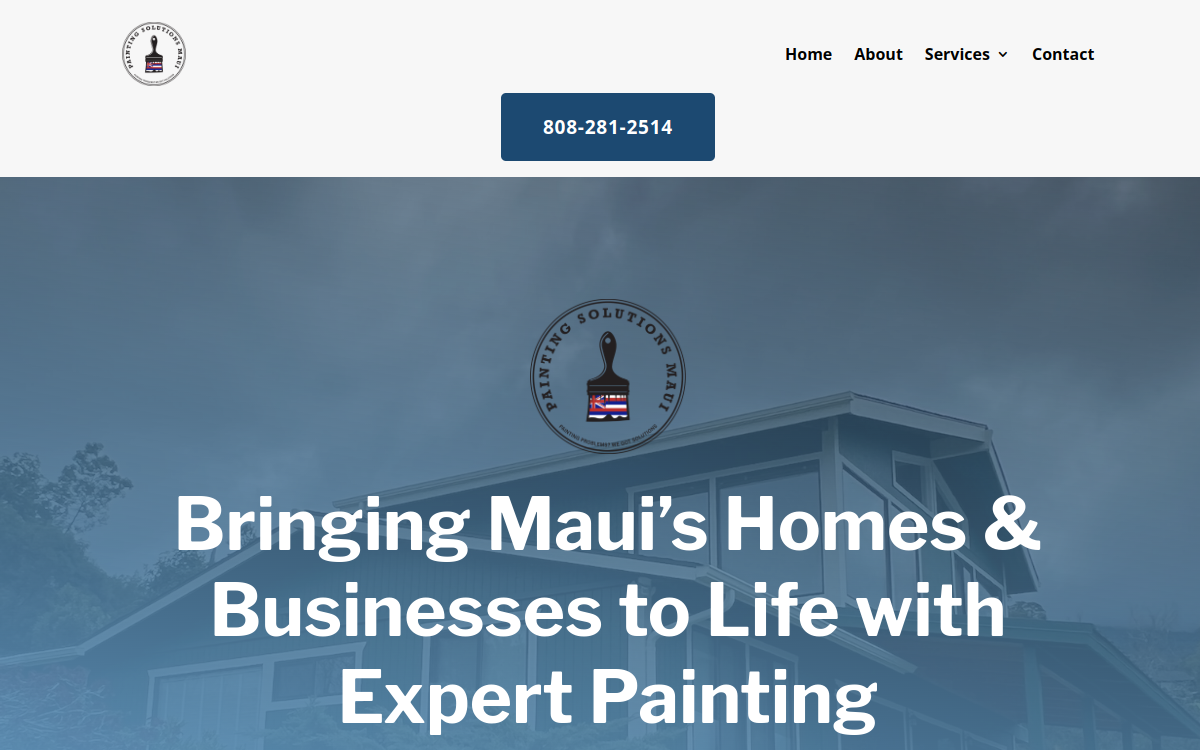 Painting Solutions Maui LLC website screenshot