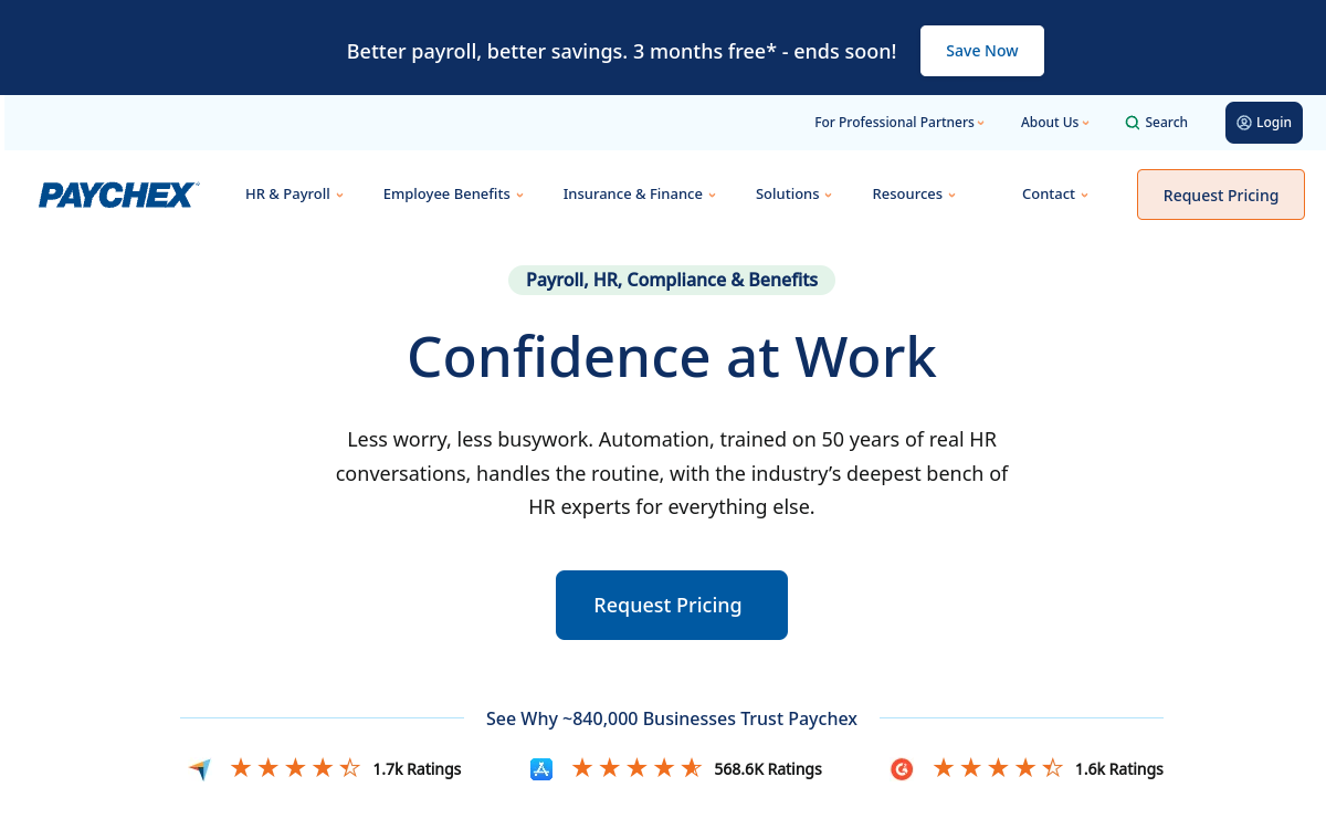 Paychex Flex interface screenshot