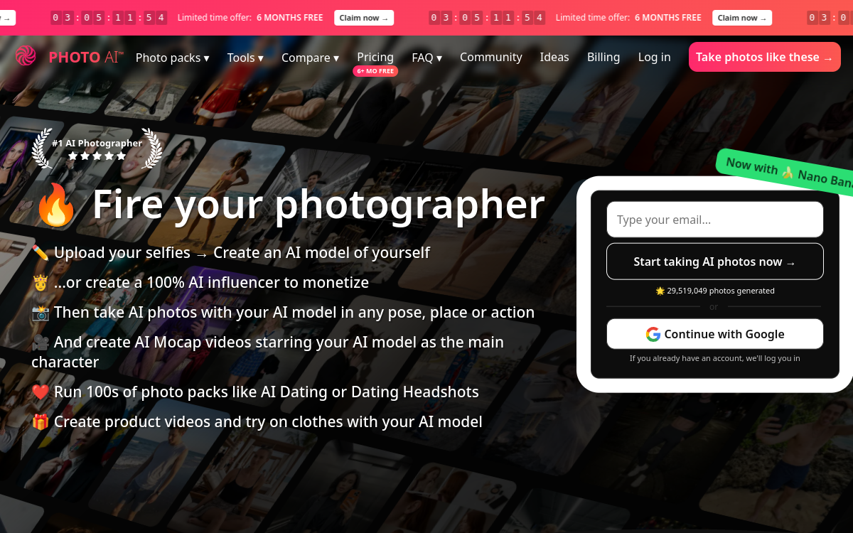 PhotoAI website preview