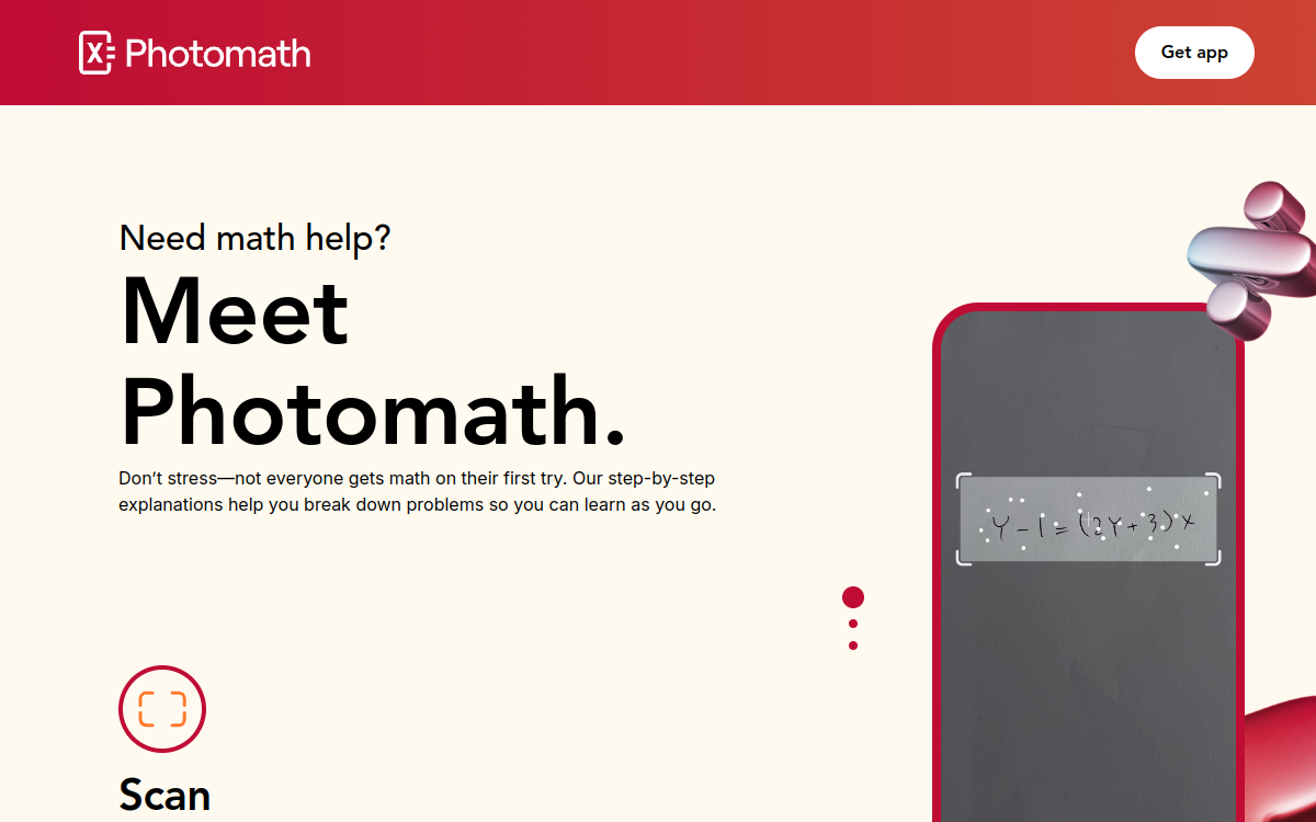 Photomath website preview