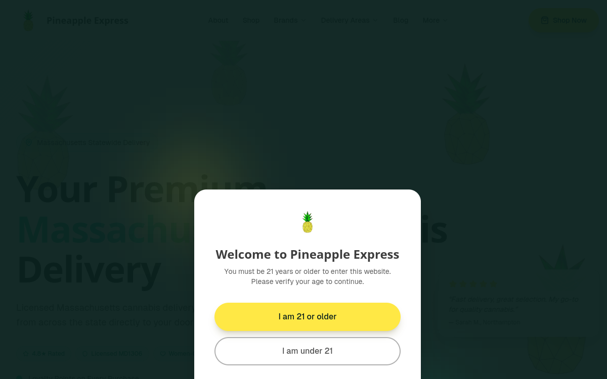 Pineapple Express, LLC website screenshot