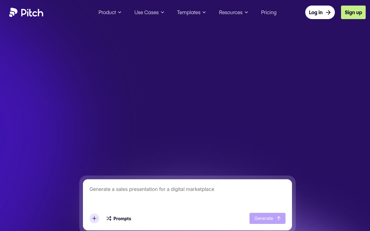 Pitch website preview