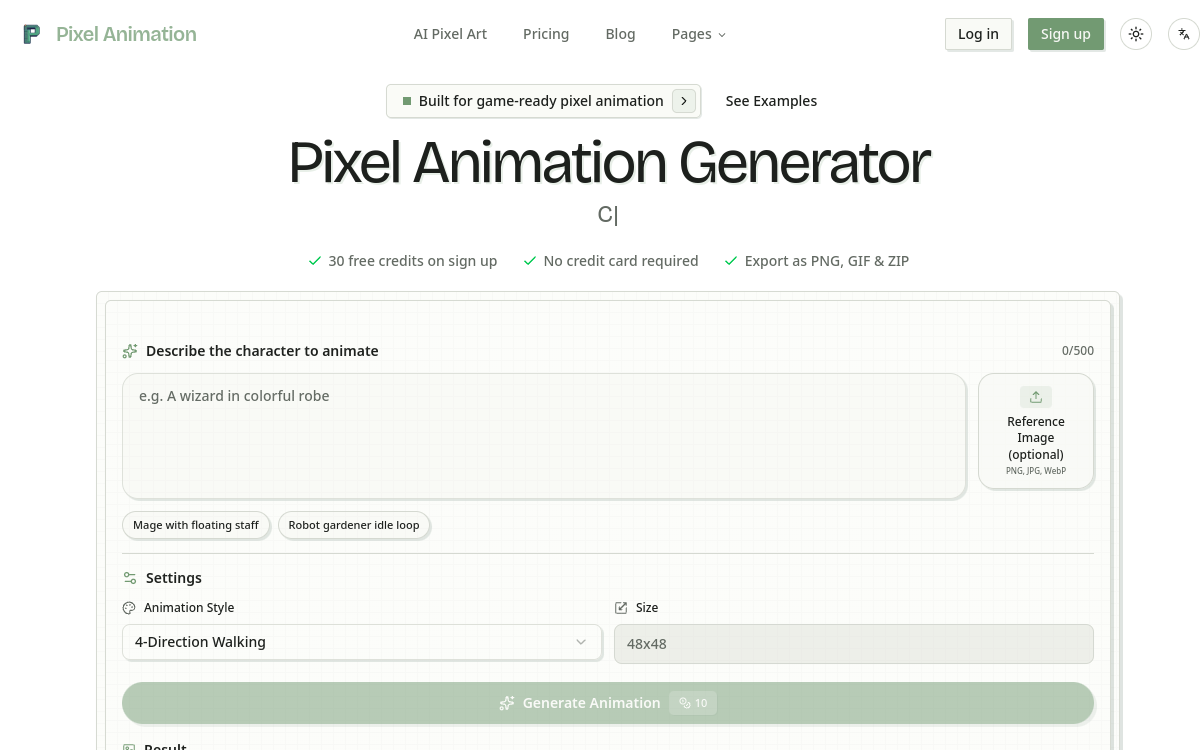 Screenshot di Pixel Animation