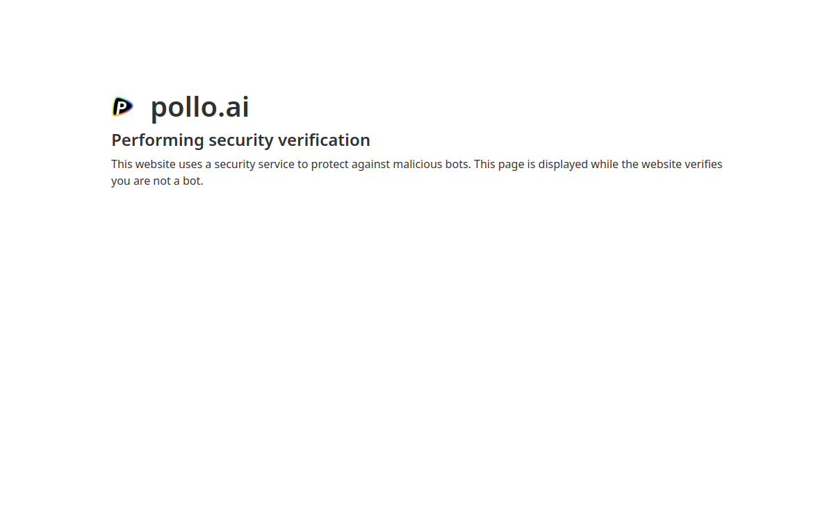 Pollo AI website preview