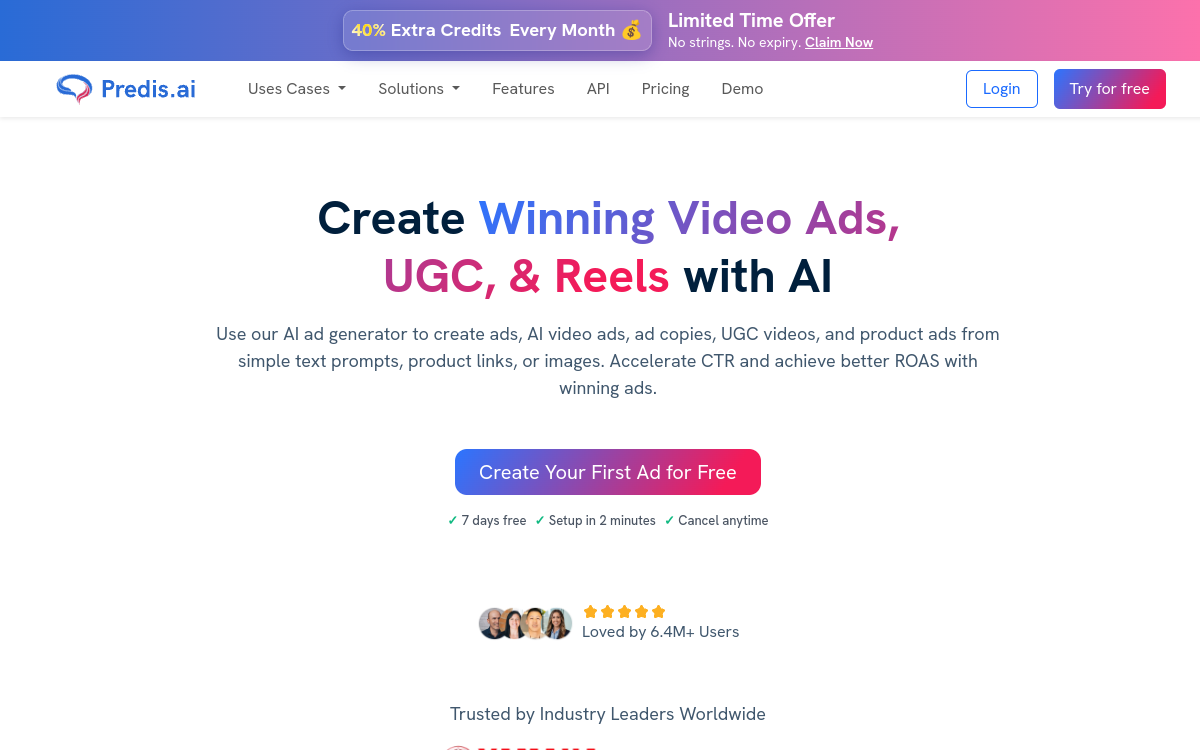 Predis.ai website preview