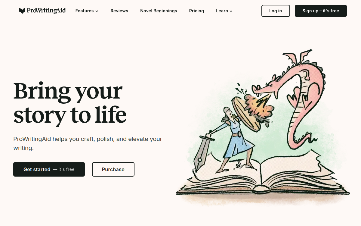 ProWritingAid website preview