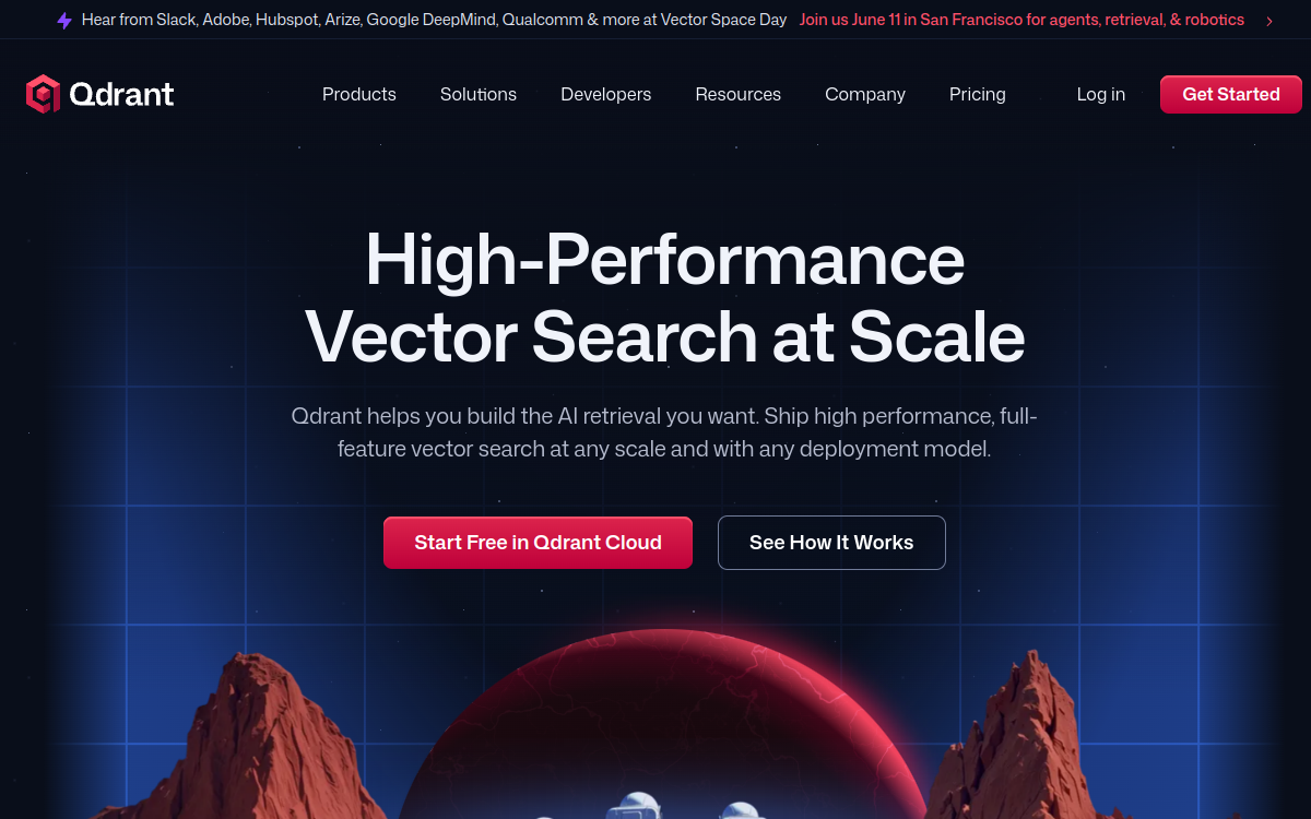 Qdrant website preview