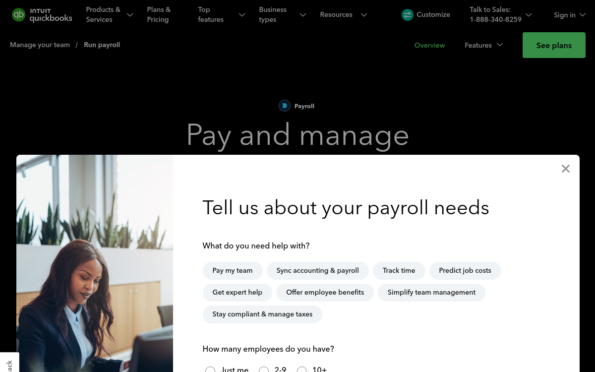 QuickBooks Payroll interface screenshot