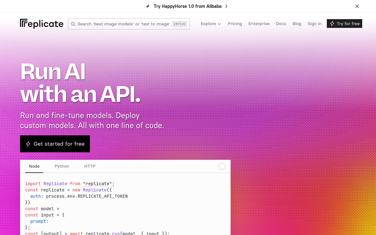 Replicate website preview