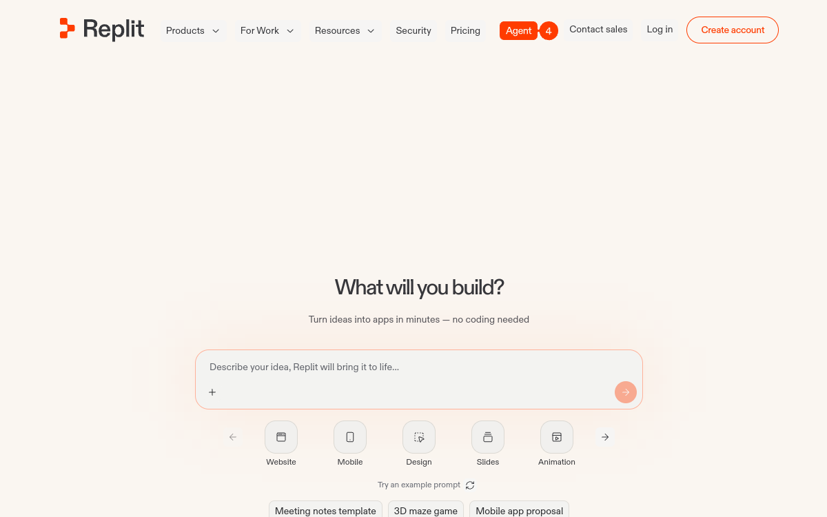Replit website preview