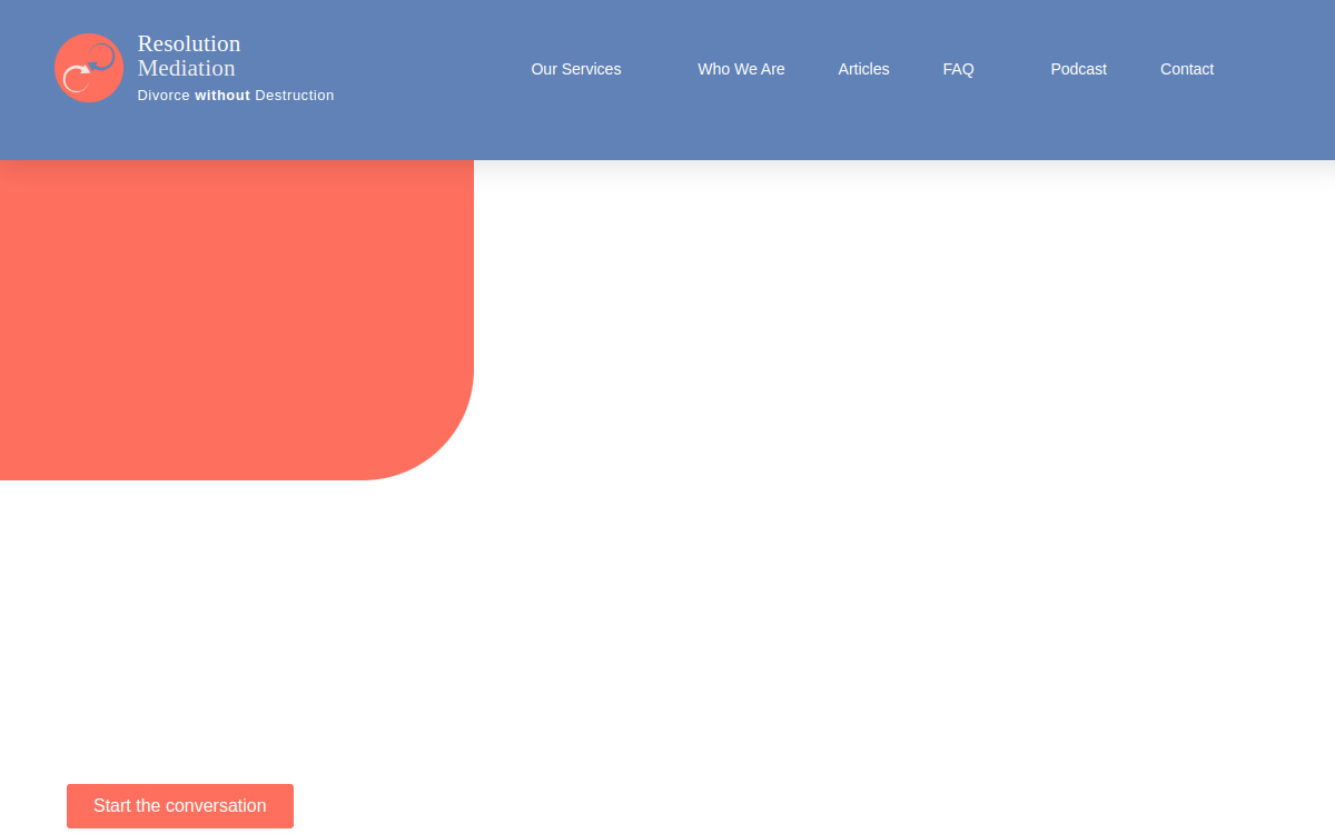 Resolution Mediation website screenshot
