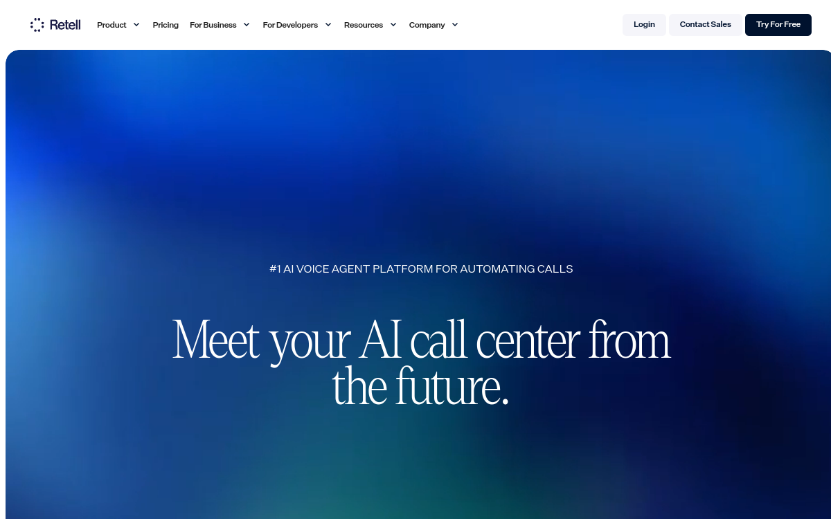 Screenshot di Retell AI