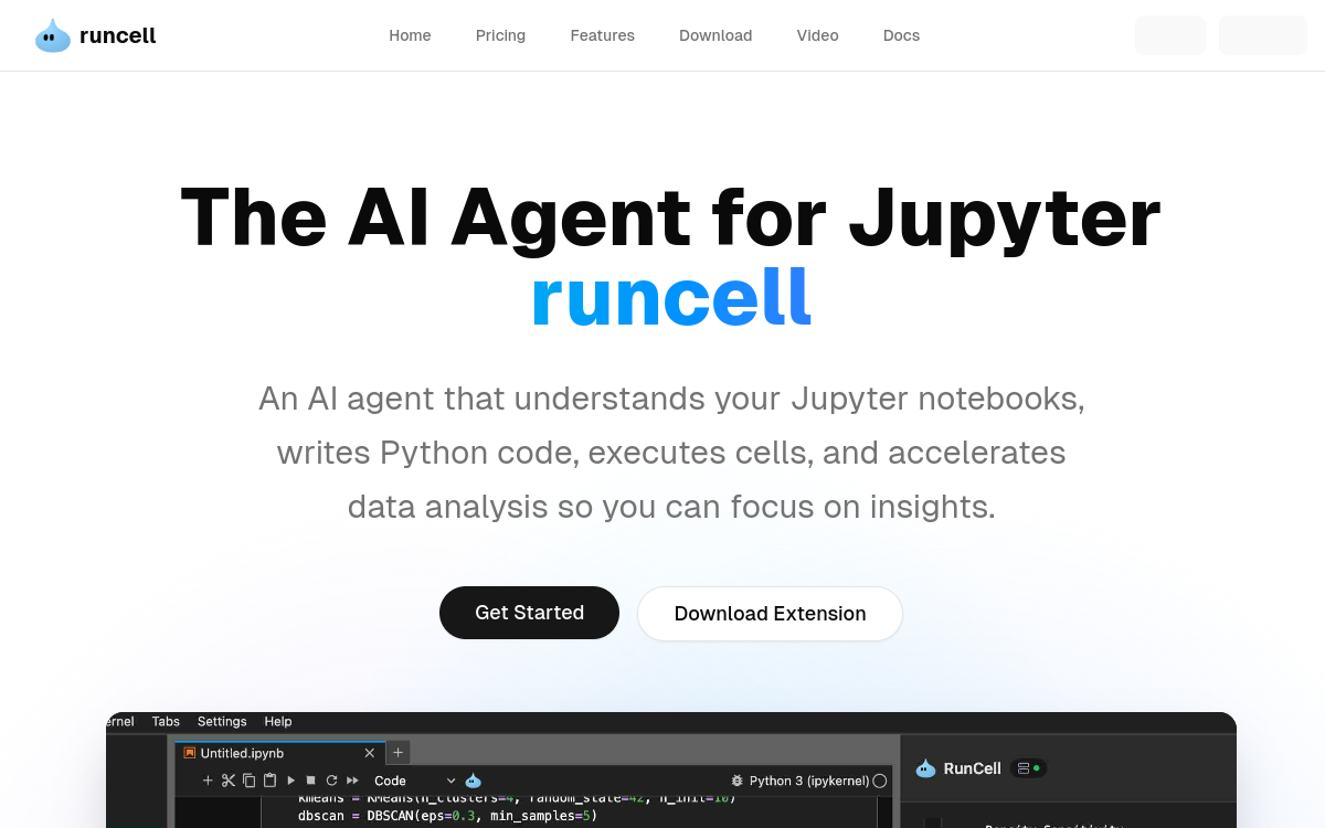 Runcell website preview