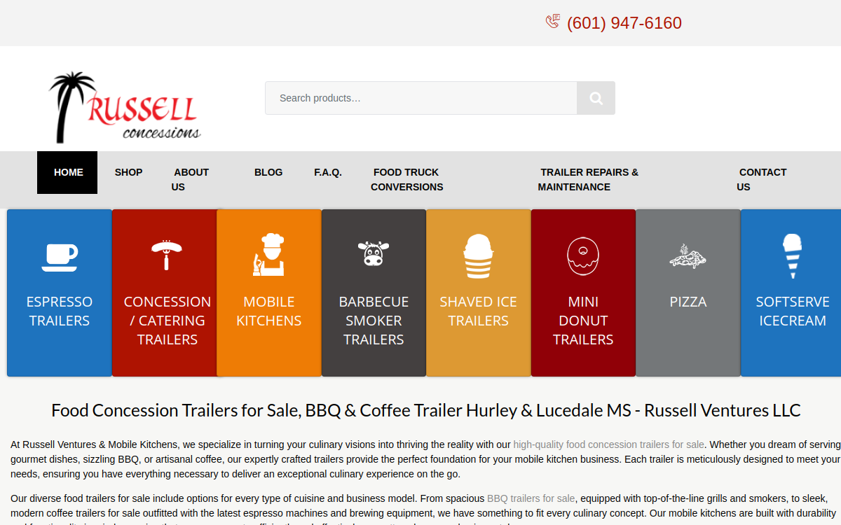 Russell Ventures, LLC website screenshot