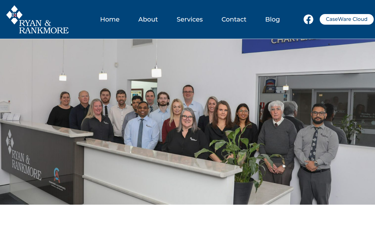 Ryan & Rankmore Chartered Accountants website screenshot