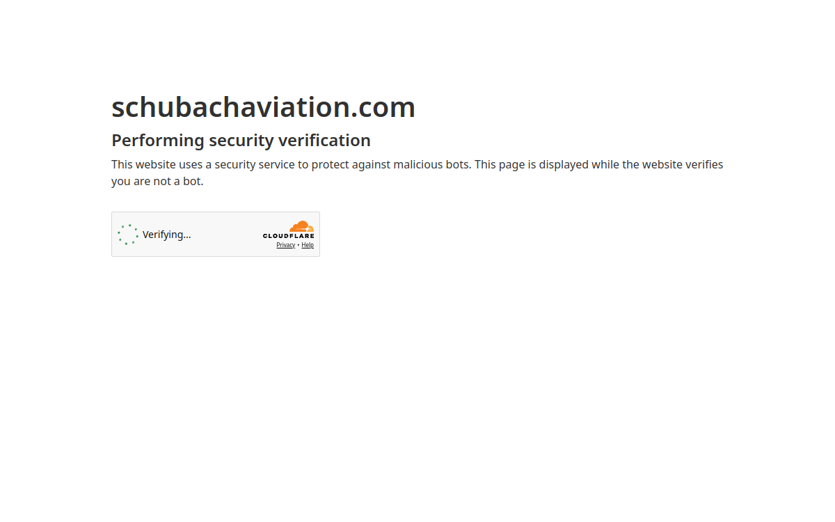 Schubach Aviation website screenshot