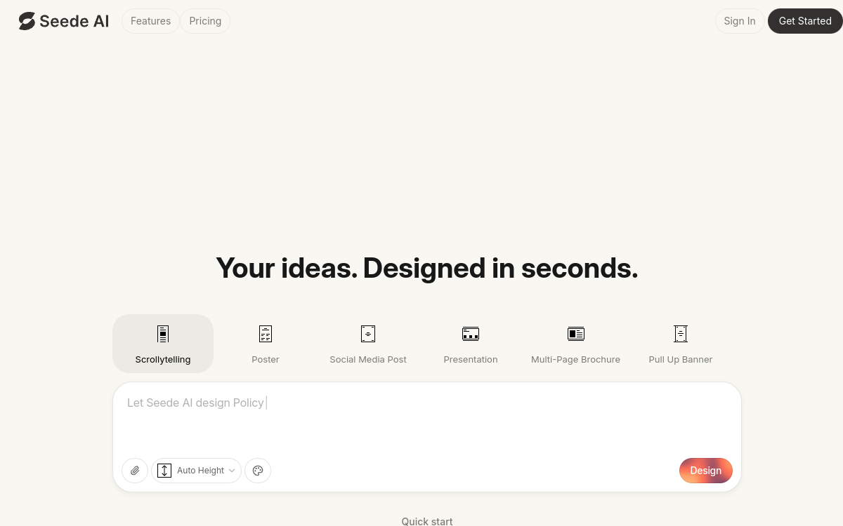 Seede.ai website preview