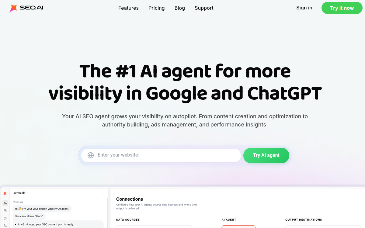 SEO.AI website preview