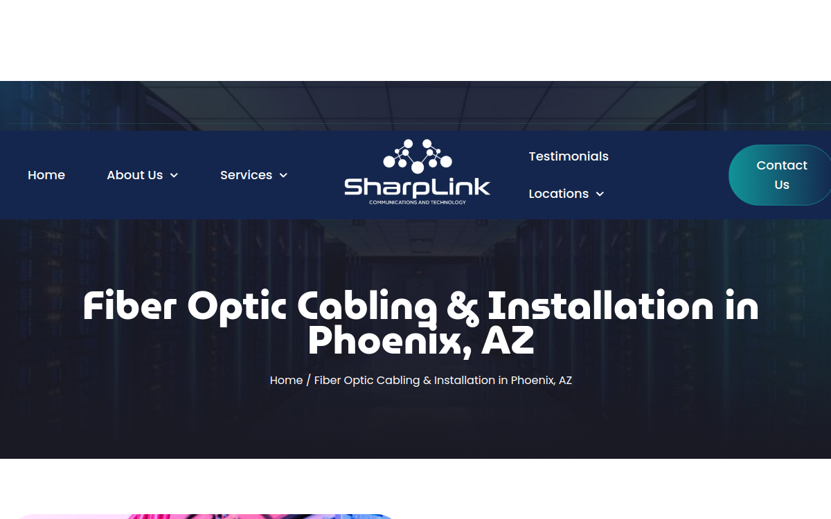 SharpLink Communications website screenshot
