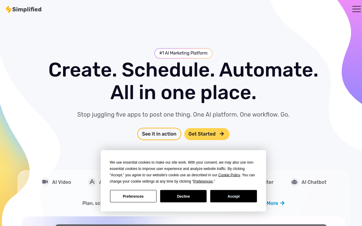Simplified website preview