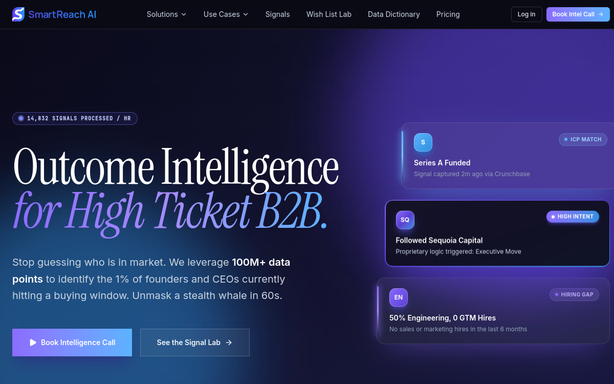 Screenshot di SmartReach AI