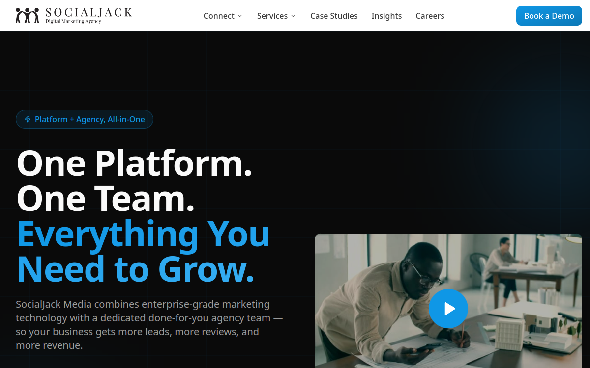 SocialJack Media website screenshot