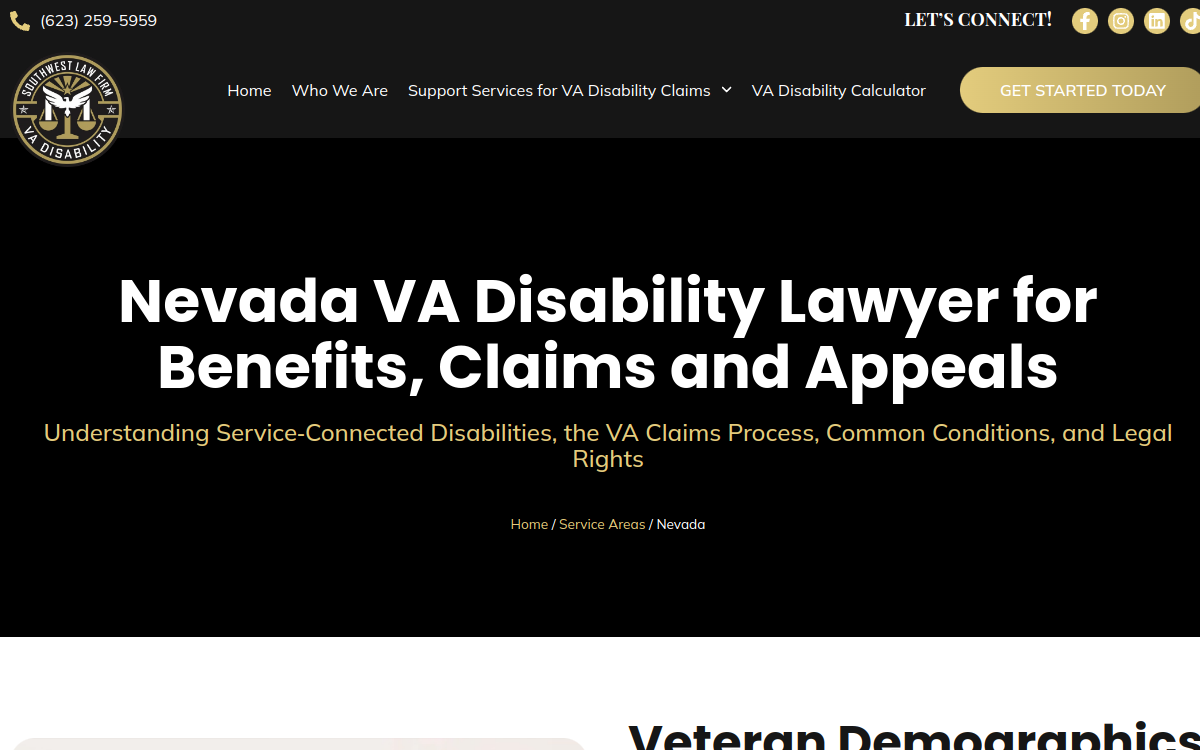 Southwest Law Firm website screenshot