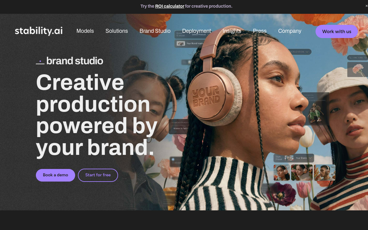 Stable Diffusion website preview