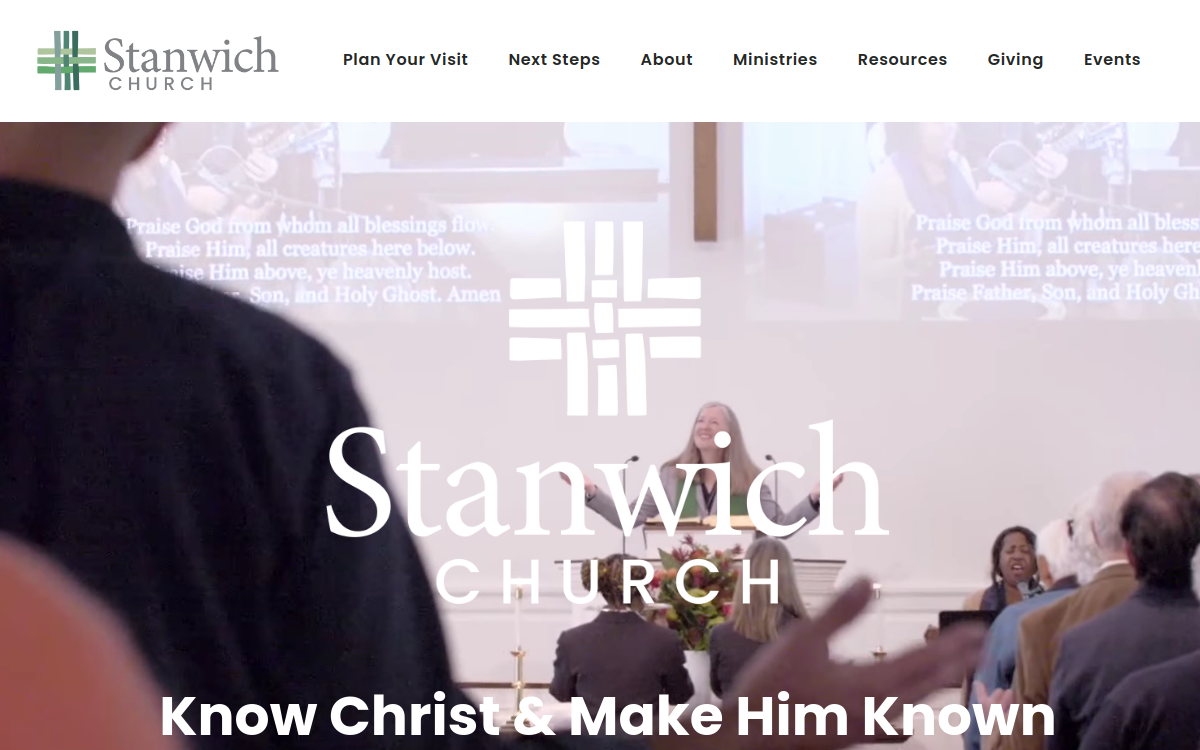 Stanwich Church website screenshot