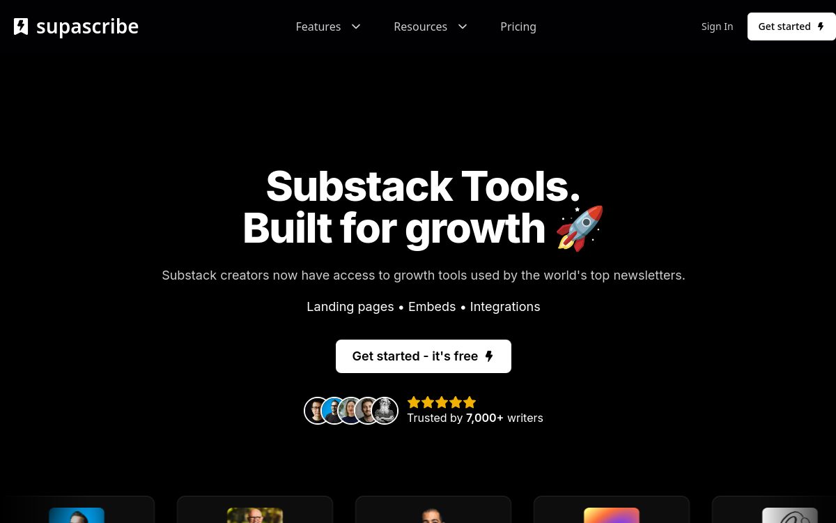 Capture du site Supascribe
