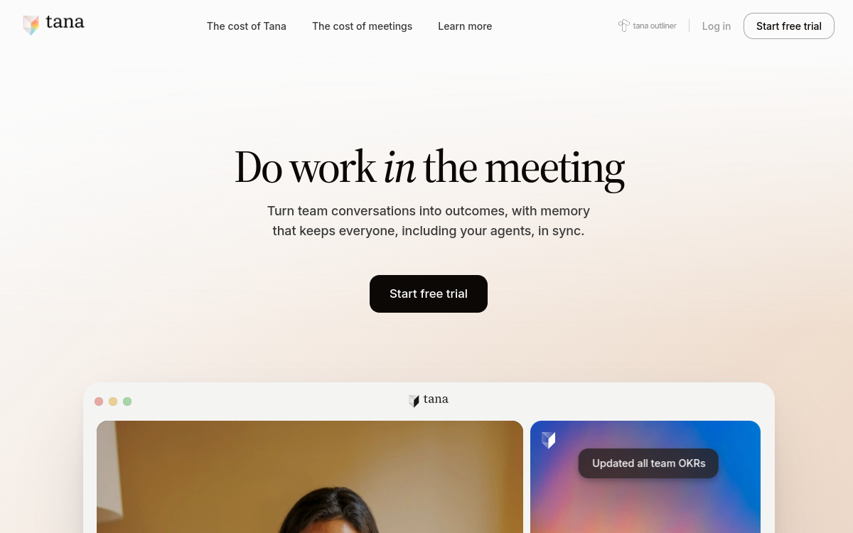 Tana website preview