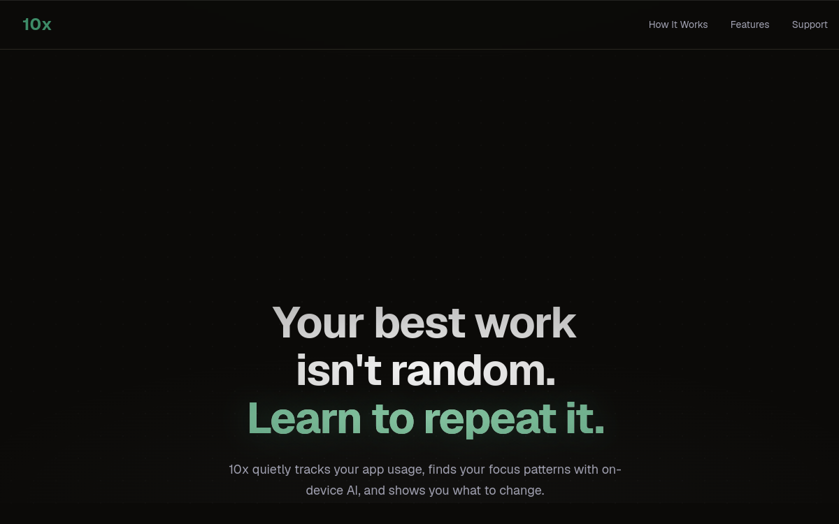 Screenshot of TenexAI