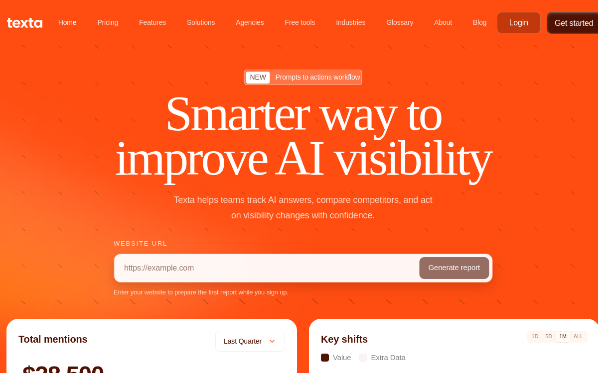 Texta website preview