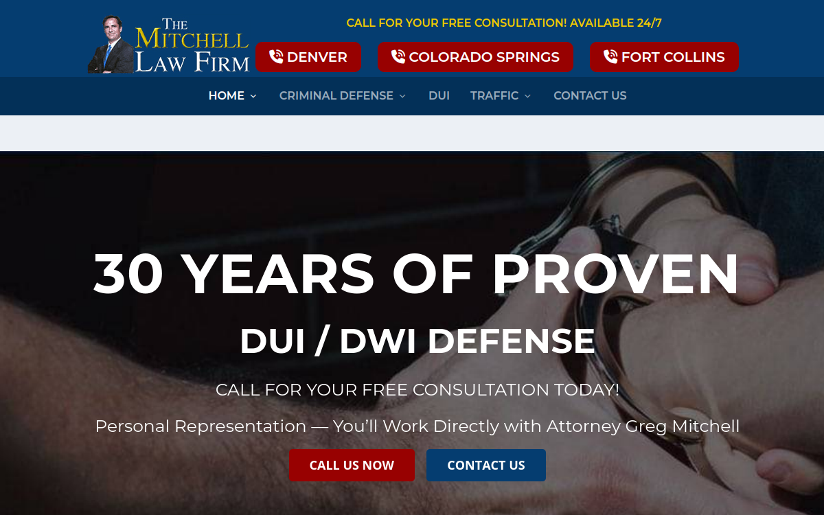 The Mitchell Law Firm website screenshot