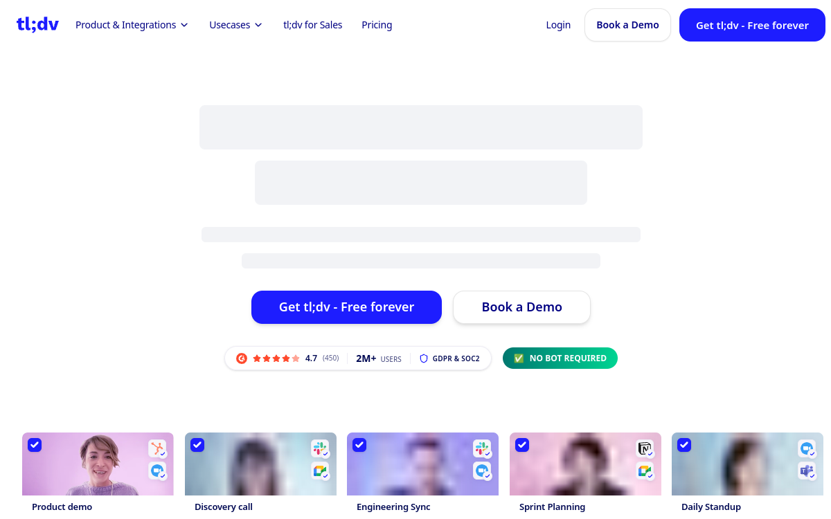 tl;dv website preview