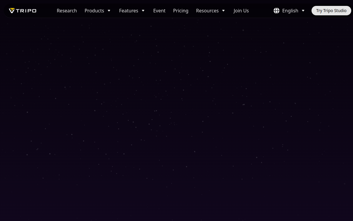 Screenshot von Tripo AI
