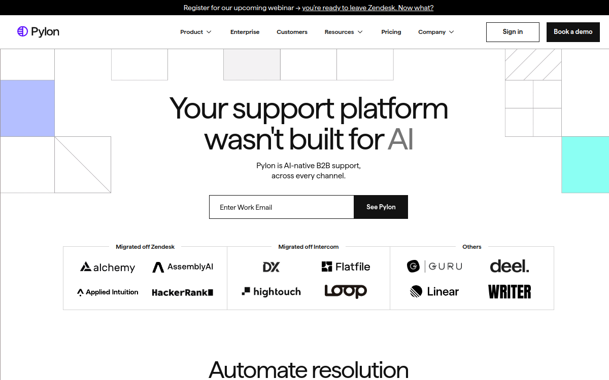 Pylon website preview