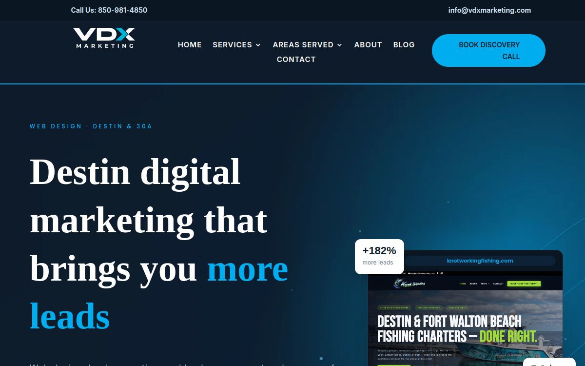 VDX Marketing website screenshot